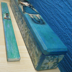 Λαμπάδα και κουτί "Santoro" μπλε